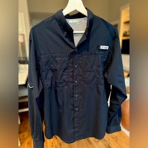Columbia PFG long sleeve blue shirt XS